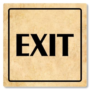 Exit, 118x118mm, pergamen, Arizona